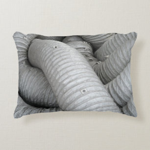 Gray and black fabric sofa accent pillow