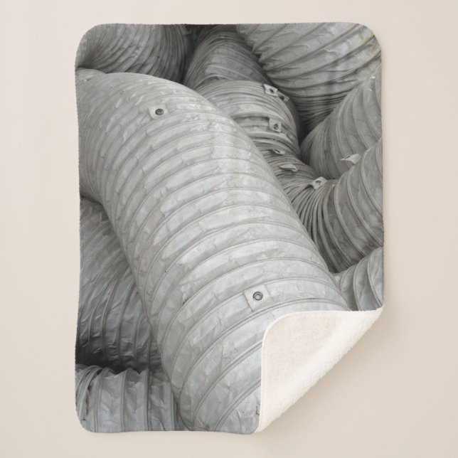 Gray and black fabric sofa sherpa blanket (Front)
