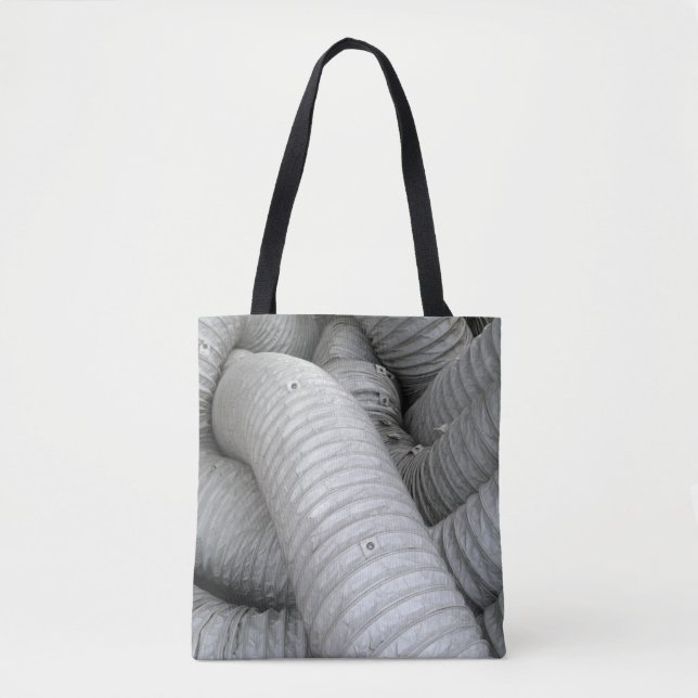 Gray and black fabric sofa tote bag (Front)