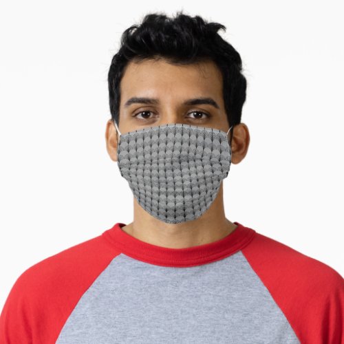 Gray and Black Fans  Adult Cloth Face Mask