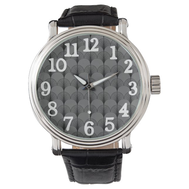 Gray and Black Fans  Watch (Front)