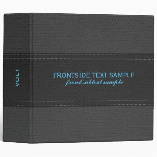 Gray And Black Faux Leather Look Binder