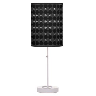 Gray and Black Harlequin Design with Gothic Cross