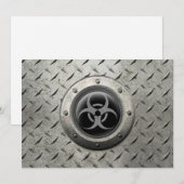 Gray and Black Industrial Biohazard Steel Effect (Front/Back)