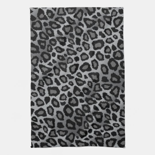 grey leopard towels