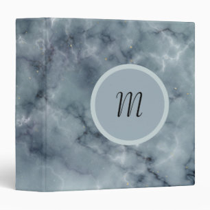 Gray and Black Marble Pattern Binder