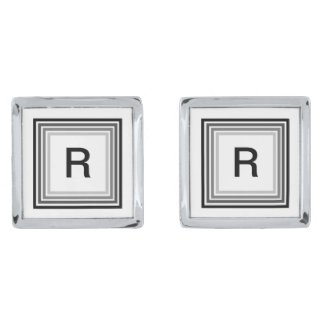 Gray and Black Monogrammed 