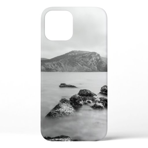 GRAY AND BLACK MOUNTAIN NEAR OF BODY WATER iPhone 12 CASE