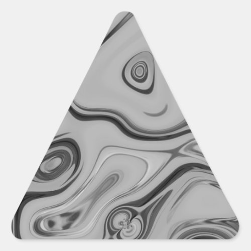 Gray and Black Neutral Colors Triangle Sticker