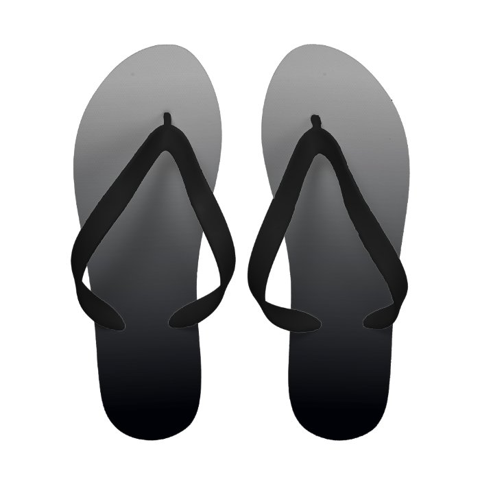 Gray and Black Ombre Flip Flops