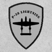 Gray and Black P-38 Lightning Patch (Front)