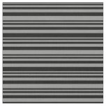 [ Thumbnail: Gray and Black Pattern Fabric ]