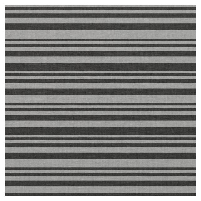Gray and Black Pattern Fabric (Close Up)