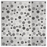 Gray And Black Polka Dots, Fabric