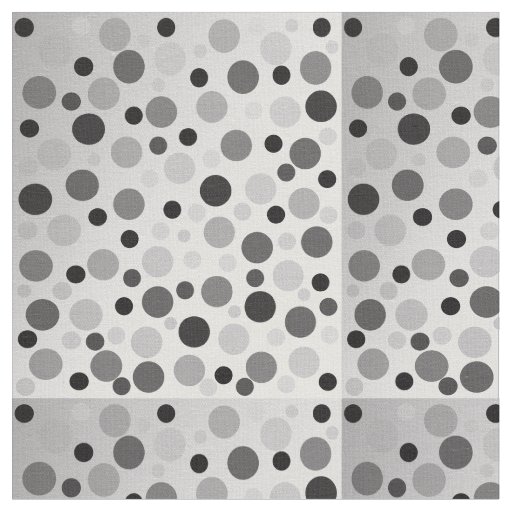 Gray And Black Polka Dots, Fabric