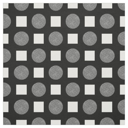 Gray and black polka dots fabric