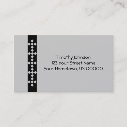 Gray and Black Profile Card Business Card