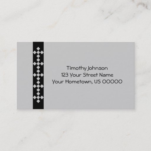 Customizable Gray and Black Profile Card Business Card
