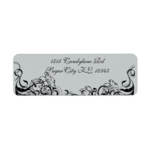 Gray and Black Return Address Labels