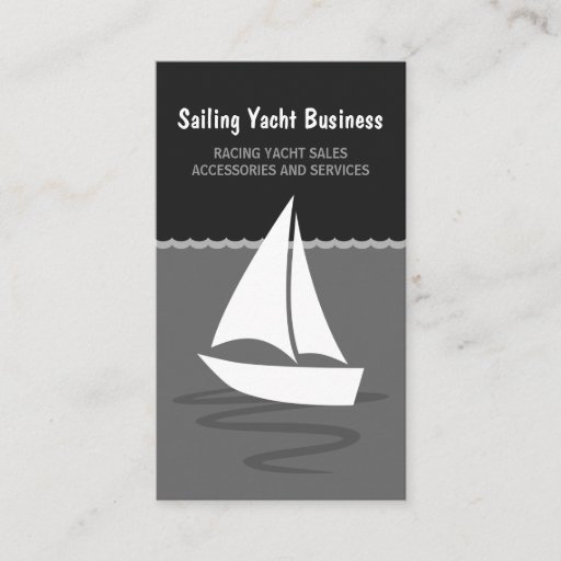 Customizable Sailing Yacht Sail Boat Boating Business Cards