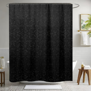 Gray and Black Shower Curtain