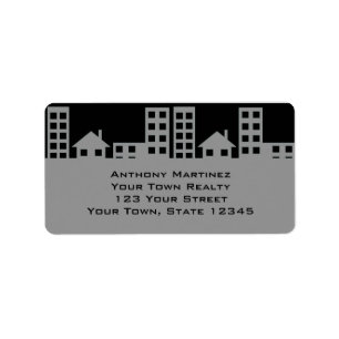 Gray and Black Sklyline Label