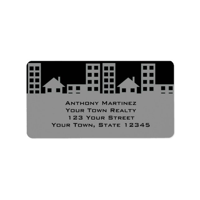 Gray and Black Sklyline Label (Front)