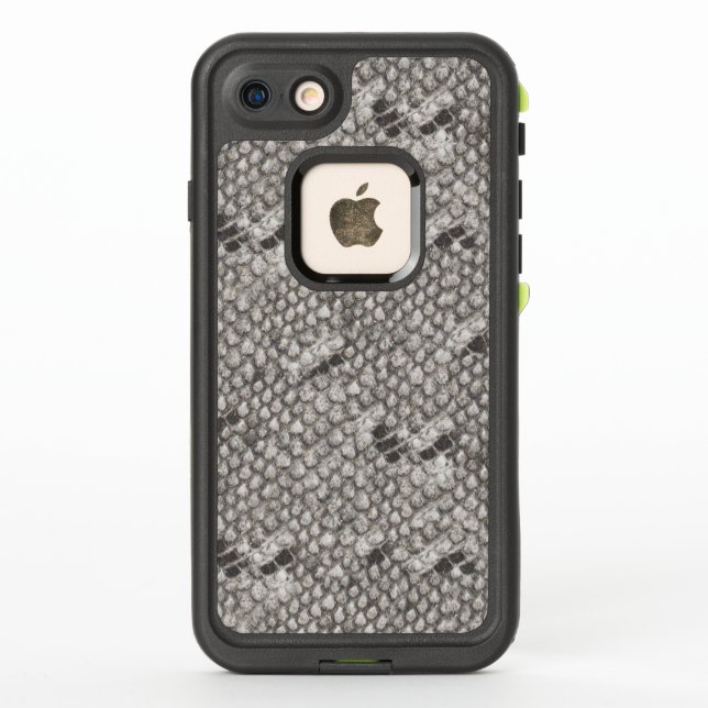 Gray and Black Snake Skin LifeProof iPhone Case (Back)