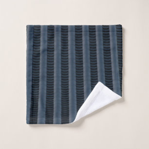 Gray and black striped illustration wash cloth