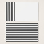 Gray and Black Stripes on White (Front & Back)