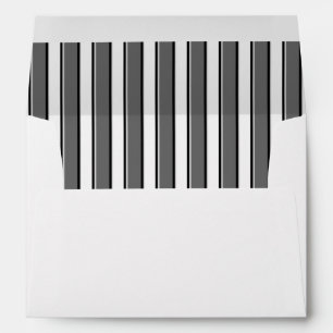 Gray and Black Stripes on White Envelope