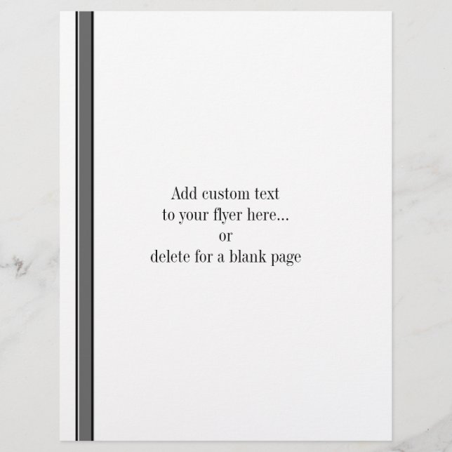 Gray and Black Stripes on White Flyer Template (Front)