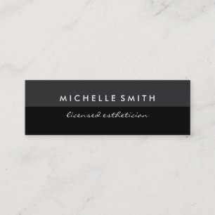 Gray and Black Two Tone Mini Business Card