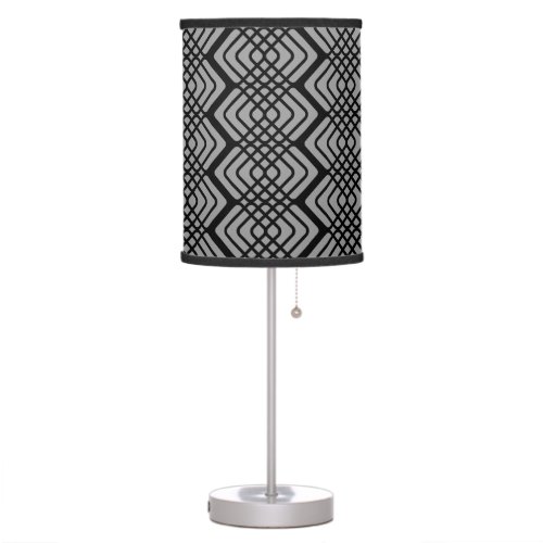 Gray and Black Zigzag Waffle Pattern Lamp