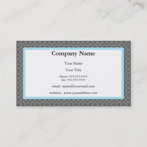 Customizable Gray And Blue Appointment Reminder Card Business Card