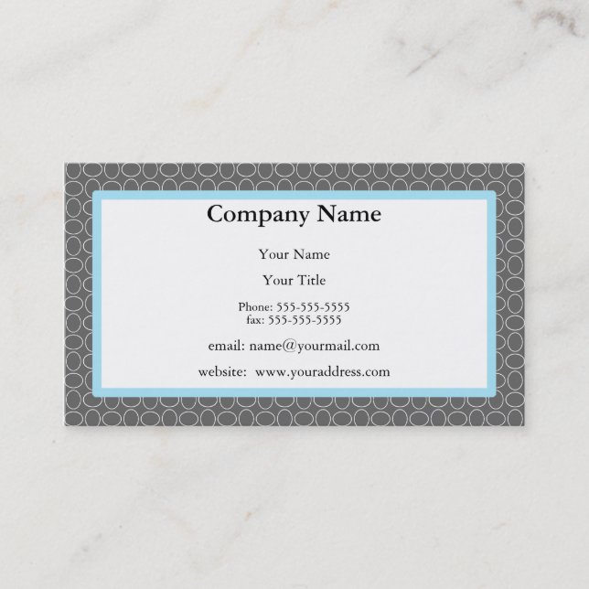 Gray And Blue Appointment Reminder Card (Front)