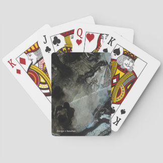 GRAY AND BLUE INK DESIGN POKER CARDS