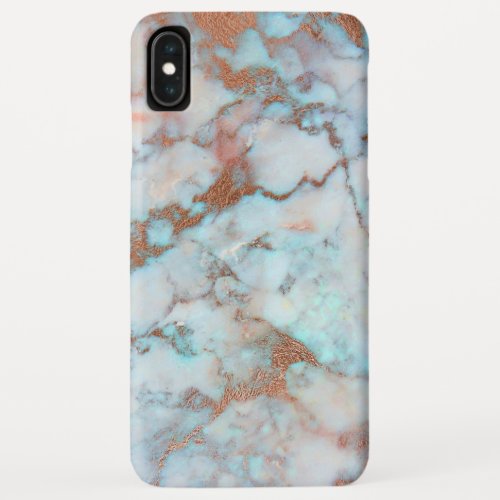 Gray And Blue Marble Brown Glitter iPhone XS Max Case