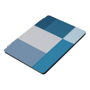 Gray And Blues Color Block Print iPad Pro Cover