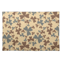 Gray and Brown Shamrock Pattern