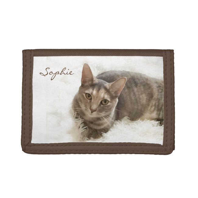 Gray and Brown Tabby Cat Wallet