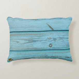 Gray and brown wooden panel accent pillow