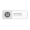 Gray and Charcoal Chevron Monogram Return Address