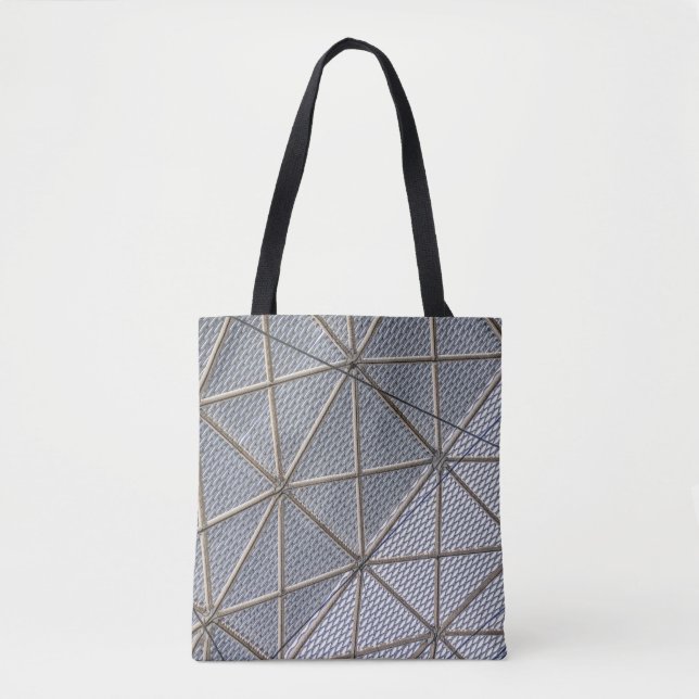 Gray and clear digital tote bag (Front)