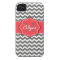 Gray and Coral Chevron Phone Case
