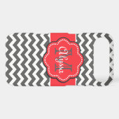 Gray and Coral Chevron Phone Case (Back (Horizontal))