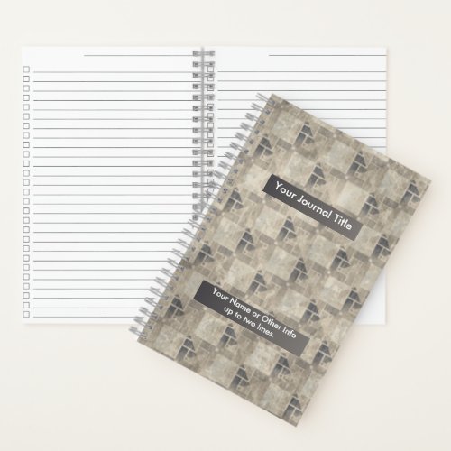 Gray and Cream Faux Stone _ Notebook