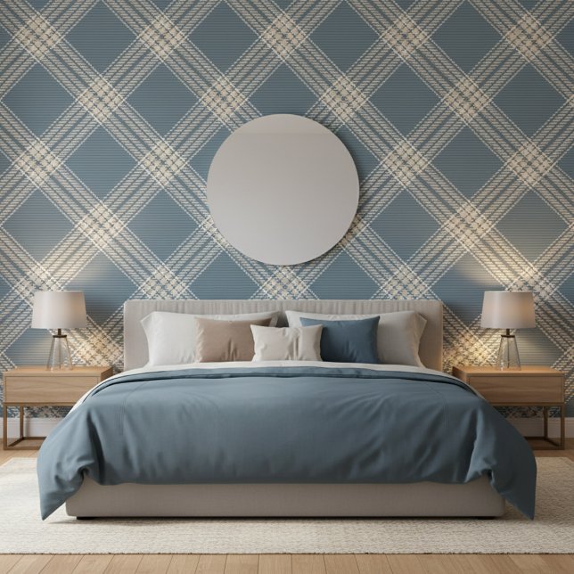Gray And Cream Plaid  Wallpaper (Creator Uploaded)
