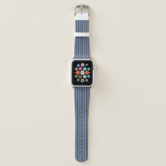 gray and denim pinstripes apple watch band