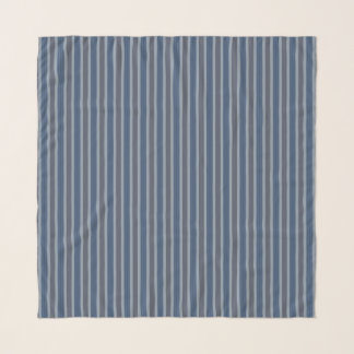 gray and denim pinstripes scarf